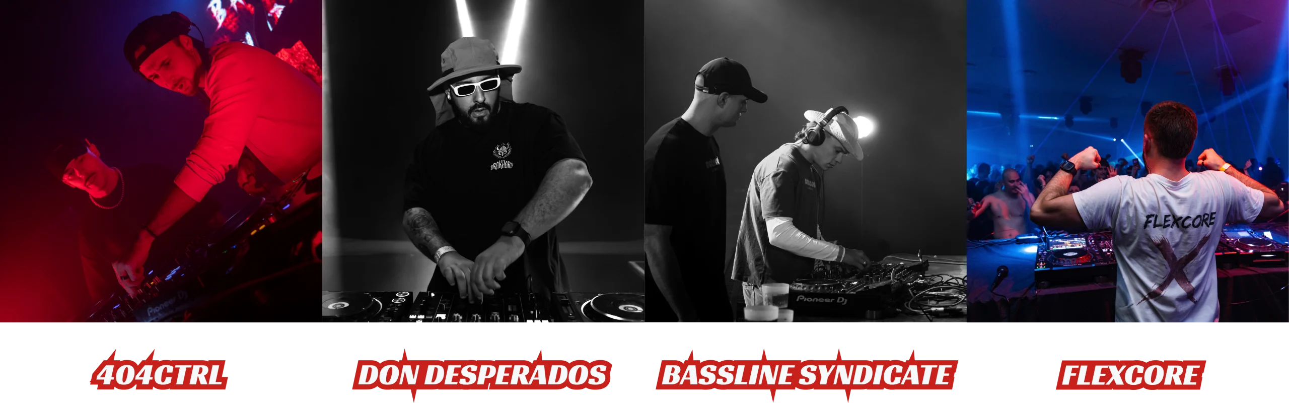 Line-up électro mettant en avant des DJs et producteurs de techno, hardtechno, hardcore et bass music, avec une programmation puissante orientée vers les scènes underground et les performances énergiques.